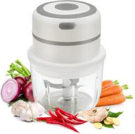 🔌 electric onion chopper: rechargeable 300ml mini food processor with sharp blades & bpa free glass bowl - portable mini food chopper for garlic, veggie, salsa, meat dicing, mincing логотип