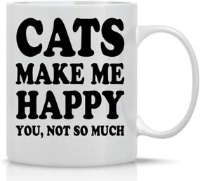 img 4 attached to 🐱 Cats Bring Me Joy Mug - 11oz Ceramic Coffee Mug - Ideal Gift for New Cat Mom or Dad - Cat Lover Gifts for Women or Men - Best Cat Mom Ever Cute Mothers Day Idea - By CBT Mugs