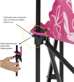 img 1 attached to Child Safety Lock Folding Camp Chair for Kids, Ideal for Outdoor Lawn, Beach, and Camping, with Cup Holder and Carry Case - Doll Chair Not Included