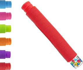 img 4 attached to 🎉 Sensational JA-RU Pull Pop Tubes Sensory Fidget Toys: Stress & Anxiety Relief Toy for Kids & Adults - Assorted Tube, Party Favor! (4774-1s)