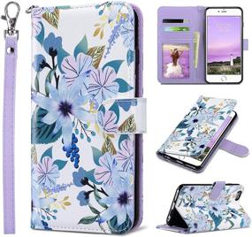 img 4 attached to 🌸 ULAK Wallet Case for iPhone 6s Plus/6 Plus - Flip Folio PU Leather Case with Card Slot, Wrist Strap, and Kickstand - Blossom Design