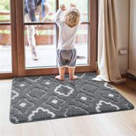🚪 large dexi indoor doormat 48x32 - absorbent non-slip entry rug, machine washable low-profile door mat for entryway, back door, high traffic areas - indoor door rugs logo
