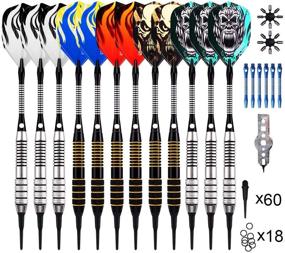 img 3 attached to ONE80 Soft Tip Darts Set: 16g, 12-Pack Steel/Brass Barrel with Extra Flights, Aluminum Shafts, Flight Protectors & Tool Kit