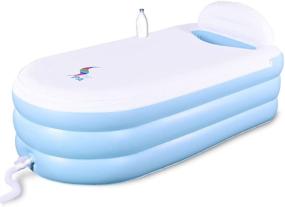 img 4 attached to Portable Bathtub Inflatable Backrest Freestanding