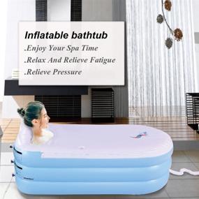 img 3 attached to Portable Bathtub Inflatable Backrest Freestanding