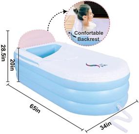 img 1 attached to Portable Bathtub Inflatable Backrest Freestanding