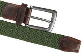 img 1 attached to Braided Stretch Leather Elastic Men's Belt by Moonsix: The Perfect Accessory