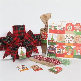 img 2 attached to 🎁 144-пачечка рождественских бумажных подарочных ярлыков - заранее отверстия для бумажных ярлыков для самостоятельной упаковки праздничных подарков, печати, маркировки, упаковки и карточек с именами (тема Рождества)
