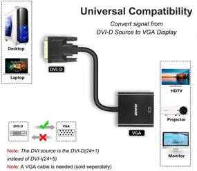 img 2 attached to 🔌 High-Quality DVI-D to VGA Adapter - Benfei 24+1 DVI-D to VGA Male to Female Converter