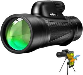 img 4 attached to 🔭 12X55 High Power Monocular Telescope with Smartphone Holder: Ultimate Choice for Adults & Kids in Bird Watching, Hunting, Camping, Hiking & Traveling