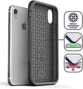 img 1 attached to 📱 Black Rebel Armor Series Encased iPhone XR Belt Clip Rugged Holster Case - Heavy Duty Protective Cover Holder