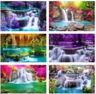 diamond painting diamonds scenery waterfall logo