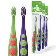 🦷 soft bpa-free kids toothbrush twin pack with wide grippable handle - vegan, cruelty-free (6 brushes in total, includes 3 multi-colored packs of 2 brushes each) logo