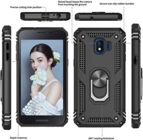 img 3 attached to LeYi Compatible Samsung Galaxy J2 Core/J2 Pure/J2 Shine/J2 Dash Case + 2 Tempered Glass Screen Protectors - Military-Grade, Black