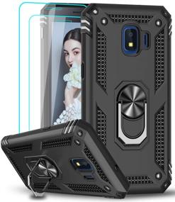 img 4 attached to LeYi Compatible Samsung Galaxy J2 Core/J2 Pure/J2 Shine/J2 Dash Case + 2 Tempered Glass Screen Protectors - Military-Grade, Black