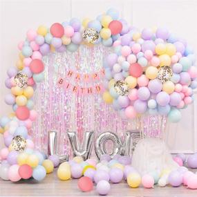 img 3 attached to 🎈 Vibrant Pastel Balloon Garland Kit: Create a Stunning Rainbow Macaron Arch for Birthdays & Showers with 202Pcs & Foil Fringe Curtain