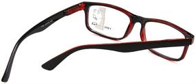 img 2 attached to 👓 REAVEE Progressive Multifocus Reading Glasses: Blue Light Blocking for Women and Men - No Line Multifocus Readers with Spring Hinge (Red, 3.5x)