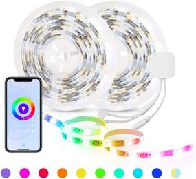 img 4 attached to 🌈 HBN Smart LED Strip Lights: 32.8ft WiFi RGBW LED Light Strips with Alexa & Google Assistant