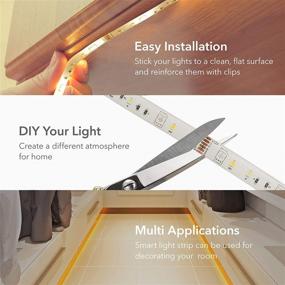 img 1 attached to 🌈 HBN Smart LED Strip Lights: 32.8ft WiFi RGBW LED Light Strips with Alexa & Google Assistant