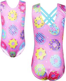 img 4 attached to 🤸 TFJH E Girls Gymnastics Leotard: Stylish Athletic Practice Outfits for Enhanced Performance - Shiny Bodysuit for Ultimate Comfort and Flexibility