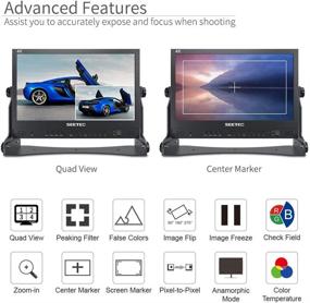 img 1 attached to SEETEC ATEM156: Монитор директора прямого эфира с четырехкратным разделением экрана - идеальный выбор для ATEM Mini Video Switcher Mixer Pro Studio Television Production.