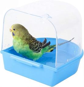 img 4 attached to 🐦 Premium Quality Kathson Bird Cage Bath - Perfect for Parakeets, Conures, Finches, Cockatiels & More!