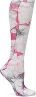 🧦 nurse mates women's 12-14 mmhg compression trouser sock in pink gray tie dye – pink/grey tie dye, one size: a fashionable and comfy choice for nurses! logo