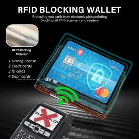 img 1 attached to GEEAD Leather RFID Blocking Wallet: The Ultimate Men's Accessory for Secure Wallets and Organizers