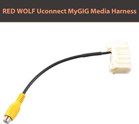 img 3 attached to 🚗 Enhance your Jeep, Dodge RAM, and Chrysler with RED WOLF Rear Backup Camera Wire Harness RCA to Factory Radio Display Uconnect Adapter (2007-2019)