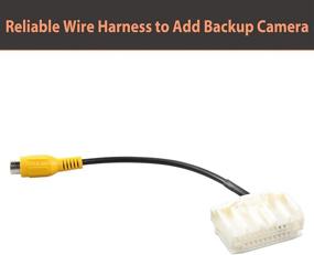 img 2 attached to 🚗 Enhance your Jeep, Dodge RAM, and Chrysler with RED WOLF Rear Backup Camera Wire Harness RCA to Factory Radio Display Uconnect Adapter (2007-2019)