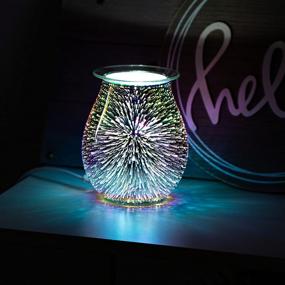 img 1 attached to 🕯️ COOSA 3D Glass Electric Wax Melt Warmer: Fragrance Night Light for Home Office Aromatherapy