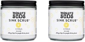 img 4 attached to 🍊 Molly's Suds Sink and All Purpose SCRUB - Effective Stain Remover, Grease Fighter, Gime Scrubber, Scratch Buffing Solution - Earth Friendly Ingredients - 2 Pack, Refreshing Citrus Scent