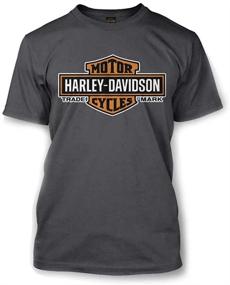 img 2 attached to 🏍️ Men's Harley Davidson Charcoal-Orange Extended Tee: Product Code 30291961