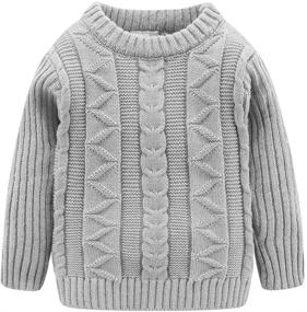 img 4 attached to Mud Kingdom Boys' Toddler Turtleneck Pullover Sweater in Clothing