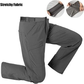 img 2 attached to Premium FREE SOLDIER Men's Outdoor Cargo Hiking Pants: Lightweight, Waterproof & Quick Dry Tactical Pants with Belt- Nylon Spandex Fabric