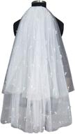 💎 emondora 2t short sequin pearl edge crystals beaded bling wedding bridal veil: sparkling elegance for your big day logo