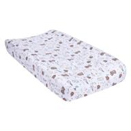 🐻 trend lab quilted jersey changing pad cover: fishing bears edition logo
