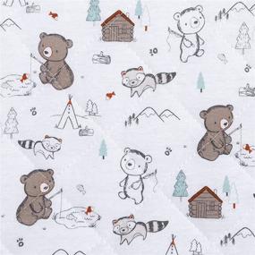 img 1 attached to 🐻 Trend Lab Quilted Jersey Changing Pad Cover: Fishing Bears Edition