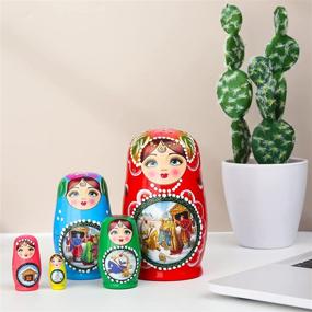 img 1 attached to JoyNest Matryoshka Stacking Christmas Halloween Novelty & Gag Toys