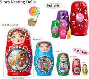 img 3 attached to JoyNest Matryoshka Stacking Christmas Halloween Novelty & Gag Toys