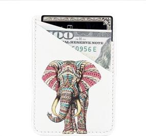 img 4 attached to Phone Card Holder UCOLOR PU Leather Wallet Pocket Credit Card ID Case Pouch 3M Adhesive Sticker On IPhone Samsung Galaxy Android Smartphones(Fit For 4