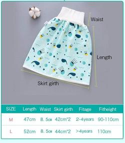 img 3 attached to 👶 Toddler Waterproof Training Pants - Cloth Diaper Skirts for Baby Boys and Girls - Bedtime Clothes ideal for Night Time Sleeping and Potty Training...