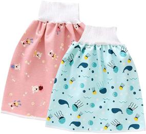 img 4 attached to 👶 Toddler Waterproof Training Pants - Cloth Diaper Skirts for Baby Boys and Girls - Bedtime Clothes ideal for Night Time Sleeping and Potty Training...