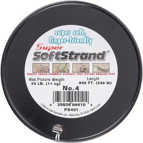 img 2 attached to 🔗 Wire & Cable Specialties Super Softstrand, Vinyl Coated Stranded Stainless Steel Wrapping: Size 4, 850 ft (259.1 m) Picture Wire