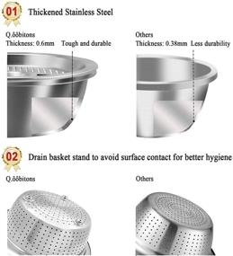 img 3 attached to Q Ôôбитонс Многофункциональный нержавеющий дренаж овощей