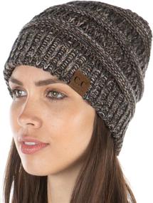 img 4 attached to 🧢 Funky Junque Women's Ribbed Knit Hat - Exclusive Beanie for Warmth and Style - Soft Skull Cap