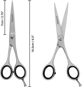 img 3 attached to 💇 Kovira Professional 6.5 Inch Hair Cutting Scissors - Razor Sharp Hairdressing Shears for Home Haircuts - Japanese Stainless Steel Barber Scissor - Suitable for Women and Men