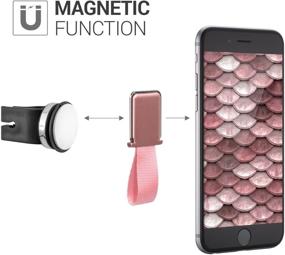 img 2 attached to 📱 kwmobile Magnetic Finger Holder for Phone - Compatible with All Smartphones - Works with Magnetic Car Mount - Rose Gold