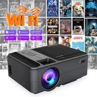 📽️ enhanced portable wifi projector: bluetooth, 1080p, android, 4d keystone, indoor/outdoor home theater with hdmi, usb, vga, av, sd input – ideal for smartphone, pc, dvd, tv, stick, ps5 logo