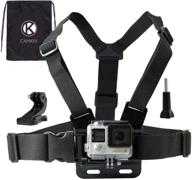 📷 camkix adjustable chest mount harness compatible with gopro hero 8 black, 7, 6, 5, session, hero 4, dji osmo action – fully adjustable chest strap logo